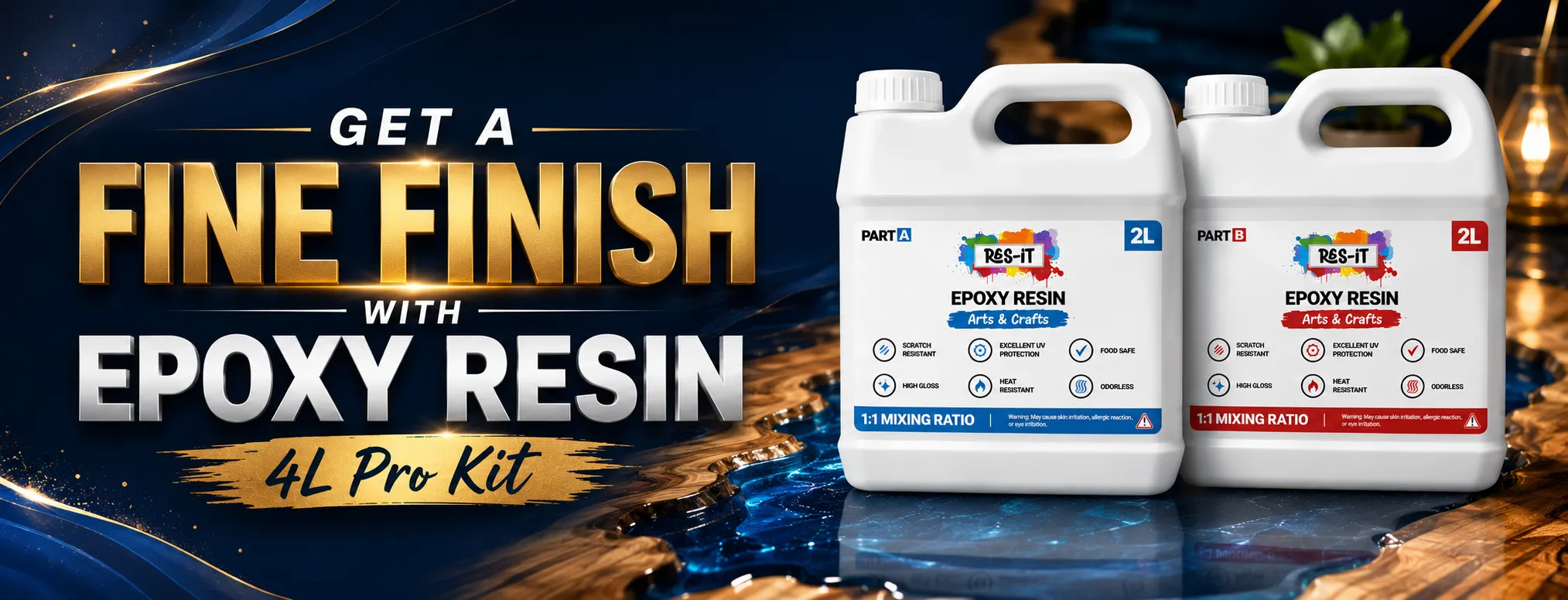 Get a Fine Finish with Epoxy Resin 4L Pro Kit
