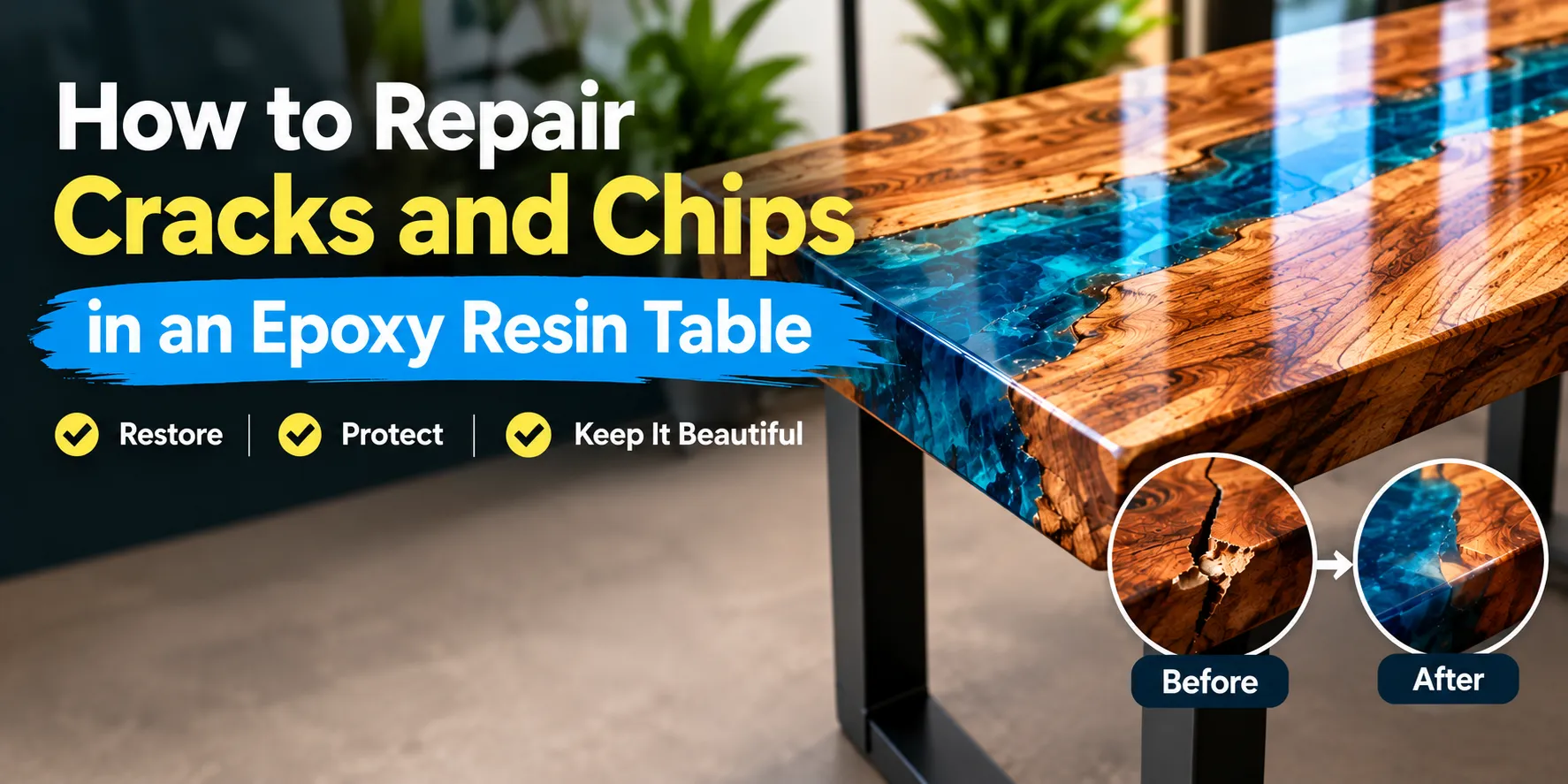 How to Repair Cracks and Chips in an Epoxy Resin Table