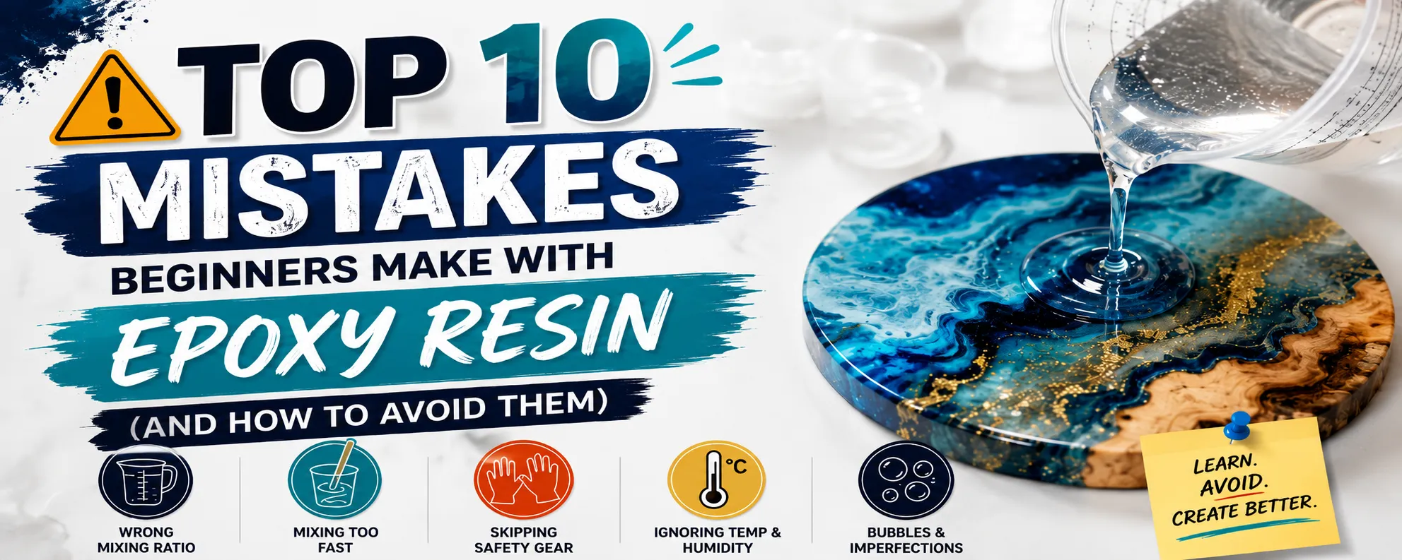 Top 10 Mistakes Beginners Make with Epoxy Resin